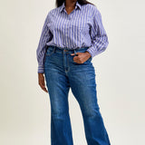 Penny Wide Hem Flare Jeans - PLUS