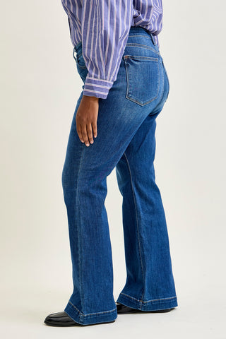 Penny Wide Hem Flare Jeans - PLUS