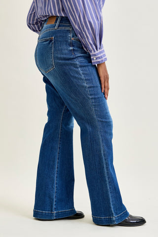 Penny Wide Hem Flare Jeans - PLUS