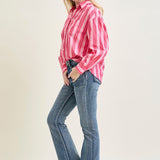 Violet High Rise Contrast Wash Bootcut Jeans