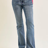 Violet High Rise Contrast Wash Bootcut Jeans