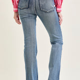 Violet High Rise Contrast Wash Bootcut Jeans
