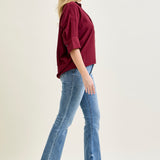 Dana High Rise Bootcut with Fray Hem