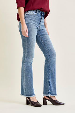 Dana High Rise Bootcut with Fray Hem