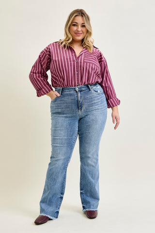 Dana High Rise Bootcut with Fray Hem - PLUS