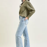 Florence High Rise Light Wash Straight Leg Jeans