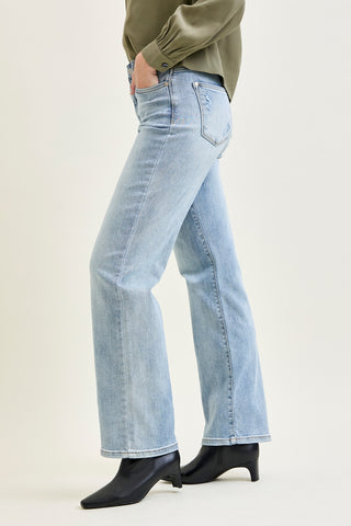 Florence High Rise Light Wash Straight Leg Jeans
