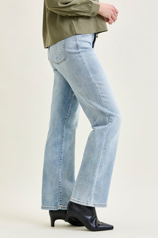 Florence High Rise Light Wash Straight Leg Jeans