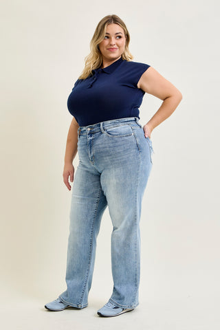 Kimberly Light Wash Straight Leg Jeans - PLUS