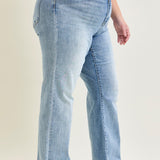 Florence High Rise Light Wash Straight Leg Jeans - PLUS