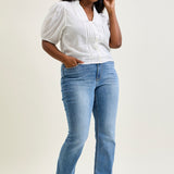 Kaya High Rise Classic Contrast Wash Bootcut - PLUS