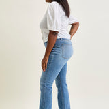 Kaya High Rise Classic Contrast Wash Bootcut - PLUS
