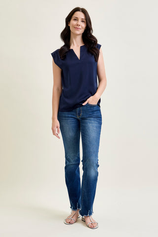 Natalie Mid Rise Non-Distressed Hem Bootcut Jeans
