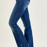 Natalie Mid Rise Non-Distressed Hem Bootcut Jeans