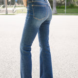 Natalie Mid Rise Non-Distressed Hem Bootcut Jeans