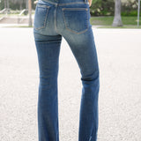 Natalie Mid Rise Non-Distressed Hem Bootcut Jeans