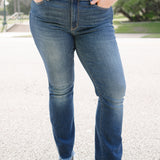 Natalie Mid Rise Non-Distressed Hem Bootcut Jeans - PLUS