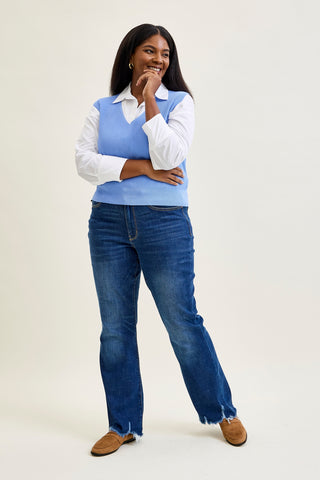 Natalie Mid Rise Non-Distressed Hem Bootcut Jeans - PLUS