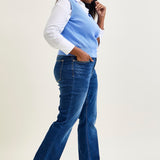 Natalie Mid Rise Non-Distressed Hem Bootcut Jeans - PLUS