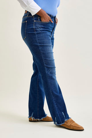 Natalie Mid Rise Non-Distressed Hem Bootcut Jeans - PLUS
