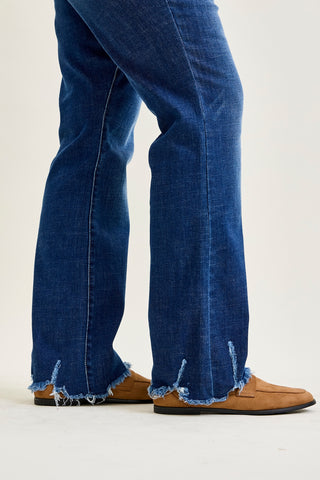 Natalie Mid Rise Non-Distressed Hem Bootcut Jeans - PLUS