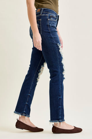 Kimberly Ripped Straight Fit Jeans