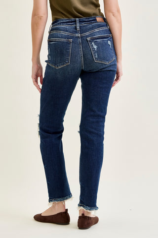 Kimberly Ripped Straight Fit Jeans