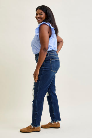 Kimberly Ripped Straight Fit Jeans - PLUS