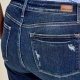 Lisse Mid Rise Ripped Straight Fit Jeans - PLUS