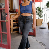 Baylee High Rise Released Hem Slim Bootcut Jeans - PLUS