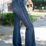 Kelly High Rise Angled Side Seam Flare Jeans