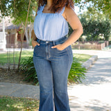 Kelly High Rise Angled Side Seam Flare Jeans - PLUS