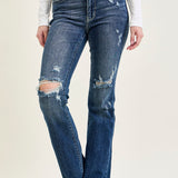 Lucy Mid Rise Hand Sand & Mildly Distressed Bootcut Jeans