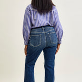 Lucy Mid Rise Hand Sand & Mildly Distressed Bootcut Jeans - PLUS