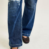 Lucy Mid Rise Hand Sand & Mildly Distressed Bootcut Jeans - PLUS