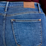 Sally High Rise Front Seam Detail & Cuffed Straight Fit Jeans - PLUS