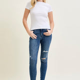 Andrea High Waist Skinny Jeans with Rips