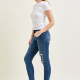 Andrea High Waist Skinny Jeans with Rips
