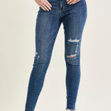 Andrea High Waist Skinny Jeans with Rips