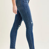 Andrea High Waist Skinny Jeans with Rips