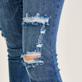 Andrea High Waist Skinny Jeans with Rips