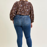 Andrea High Waist Skinny Jeans with Rips - PLUS