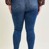 Andrea High Waist Skinny Jeans with Rips - PLUS