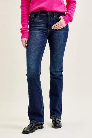 Daisy Dark Dream Mid Rise Bootcut