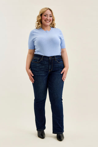 Daisy Dark Dream Mid Rise Bootcut (Petite) - PLUS