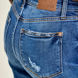 Lauren Mid Rise Distressed Dad Jeans