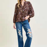 Lauren Mid Rise Distressed Dad Jeans