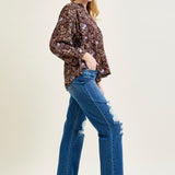 Lauren Mid Rise Distressed Dad Jeans