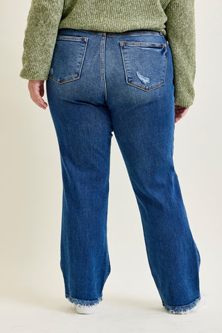 Lauren Mid Rise Distressed Dad Jeans - PLUS