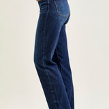 Selena Mid Rise Straight Leg with Fray Hem